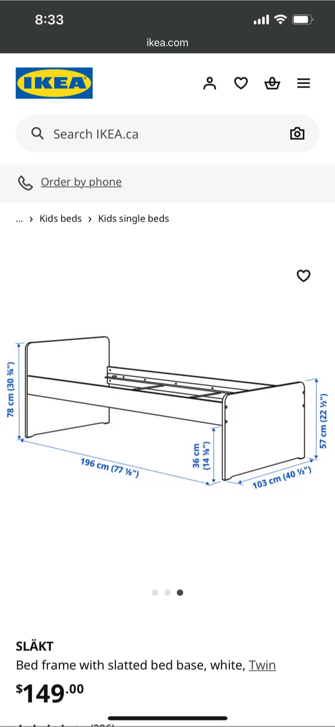 Ikea twin bed frame - photo 2