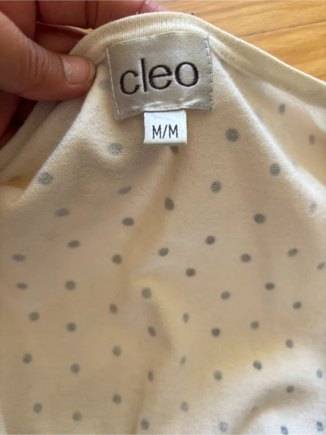 Cleo Cardigan - Cream with Black Polka Dots image indicator(7)