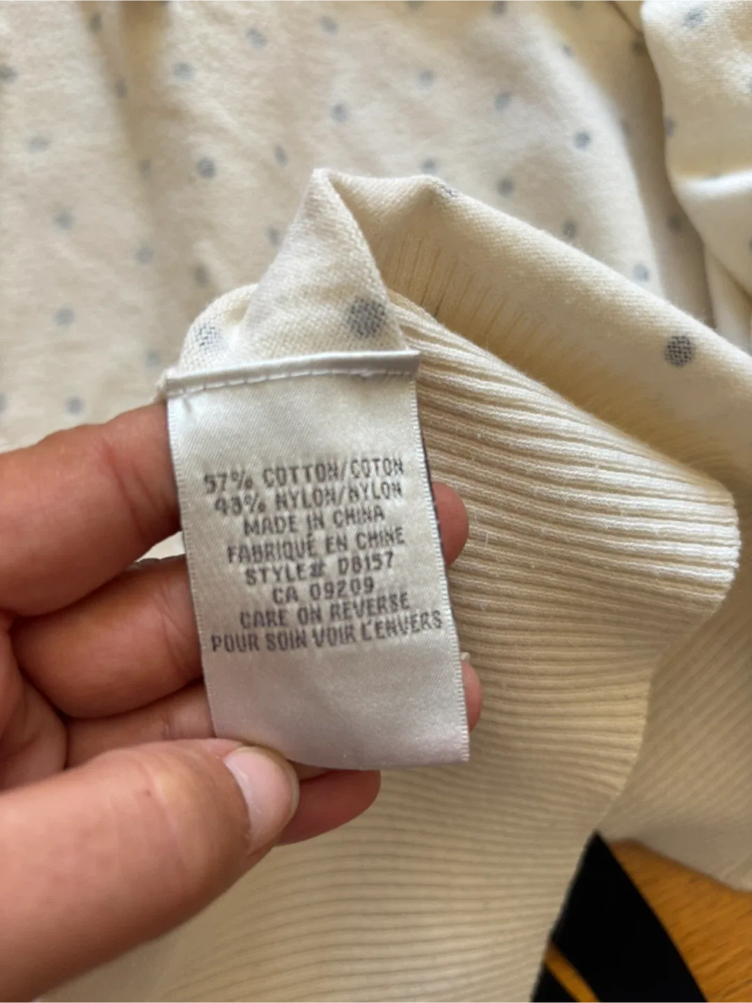 Cleo Cardigan - Cream with Black Polka Dots image indicator(8)