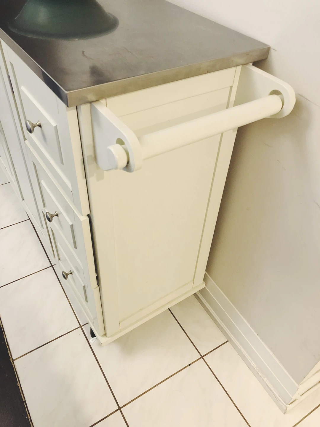 Kitchen Island Cart with Stainless Steel Top - photo 3