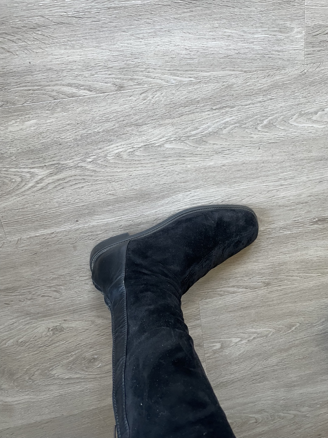 Black Suede Knee High Boots - Size 8-8.5 - photo 4