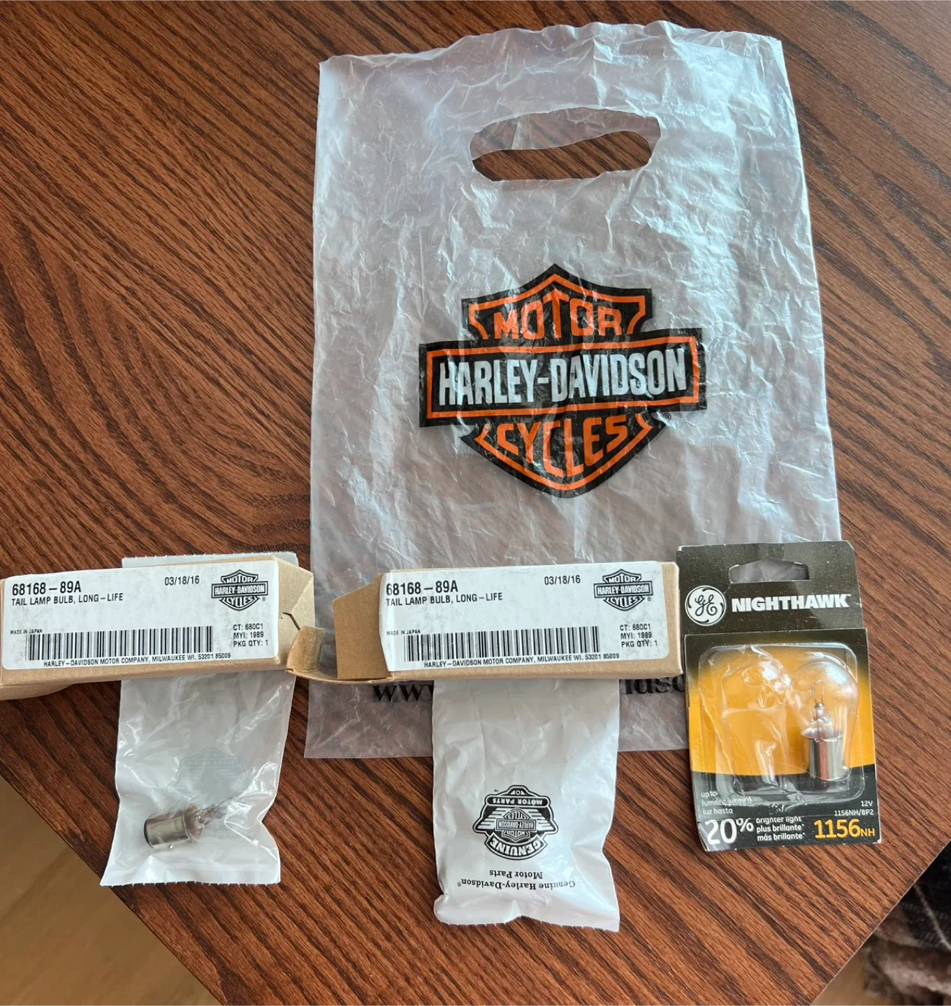 Harley Davidson 68168-89A tailight bulbs image indicator(2)