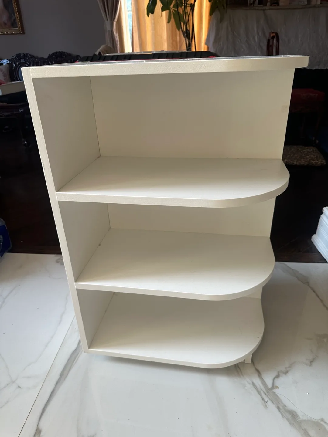 White 3-Shelf base floor Corner Shelf thumbnail