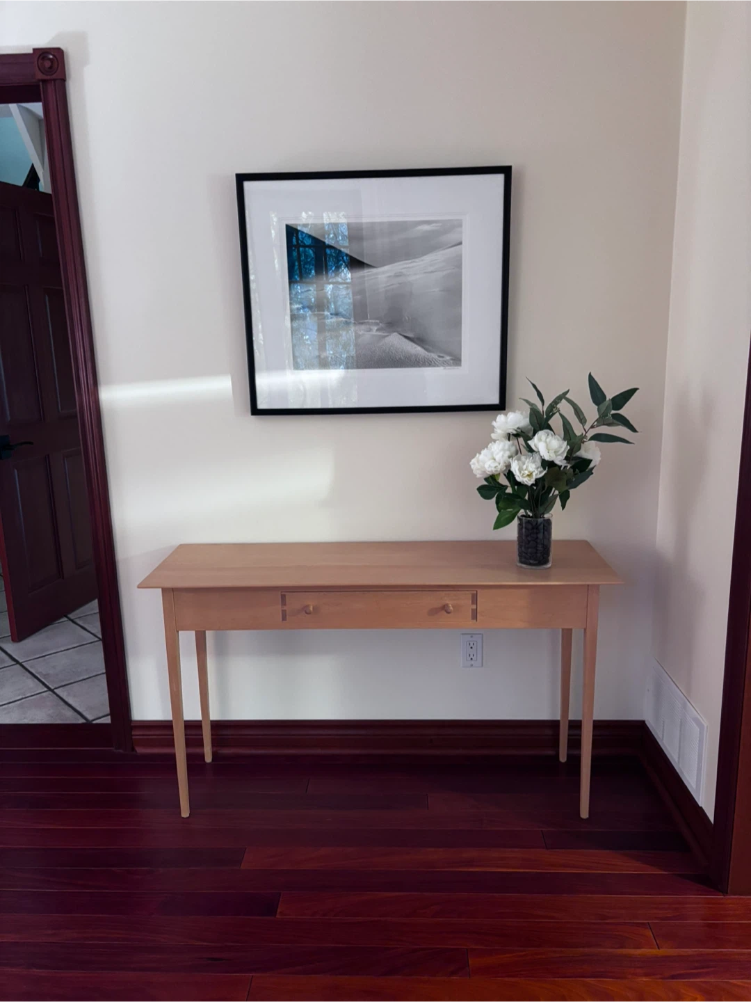 Shaker Style Solid Maple End Tables and sofa Table, like new