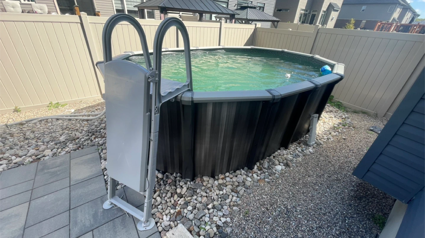 Above Ground Pool with Ladder, Filter, and Heater - photo 2