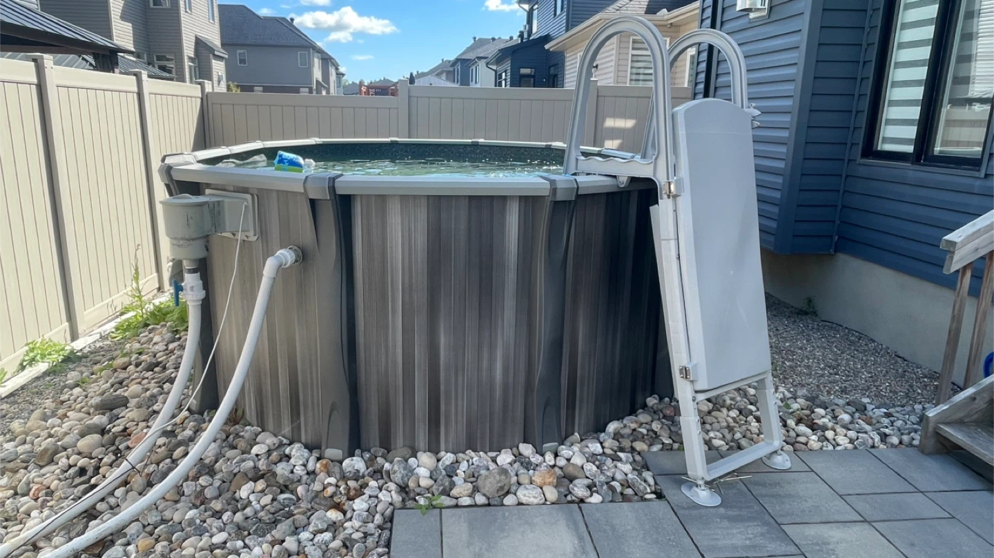Above Ground Pool with Ladder, Filter, and Heater - photo 3