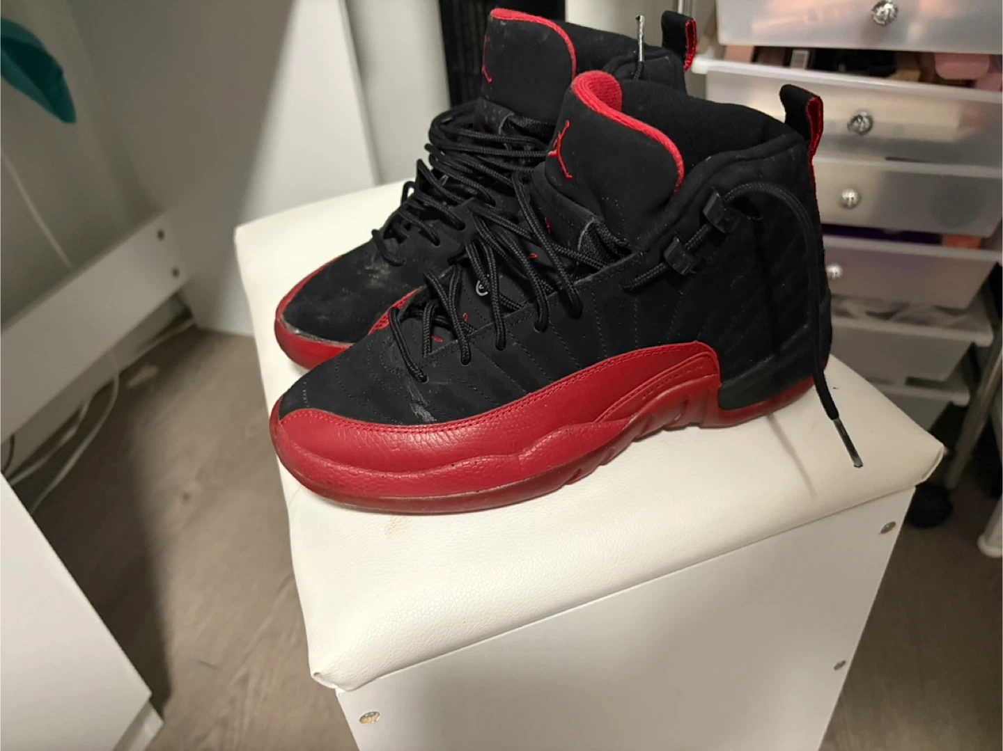 Air Jordan 12 Retro Black/Red, Size 5.5 - photo 2
