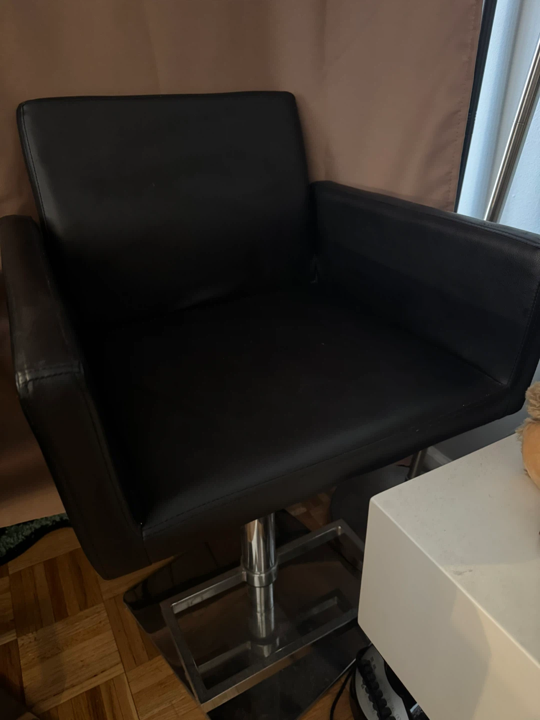 Black Leather Bar Stool
