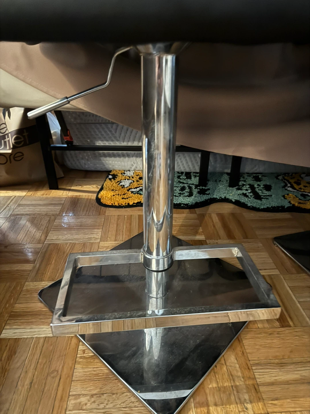 Black Leather Bar Stool - photo 2