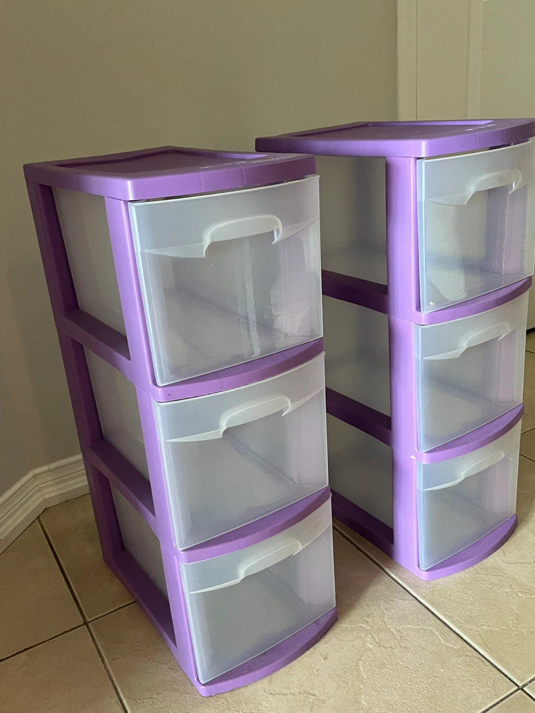 Sterilite 3-Drawer Purple Storage Tower - photo 2
