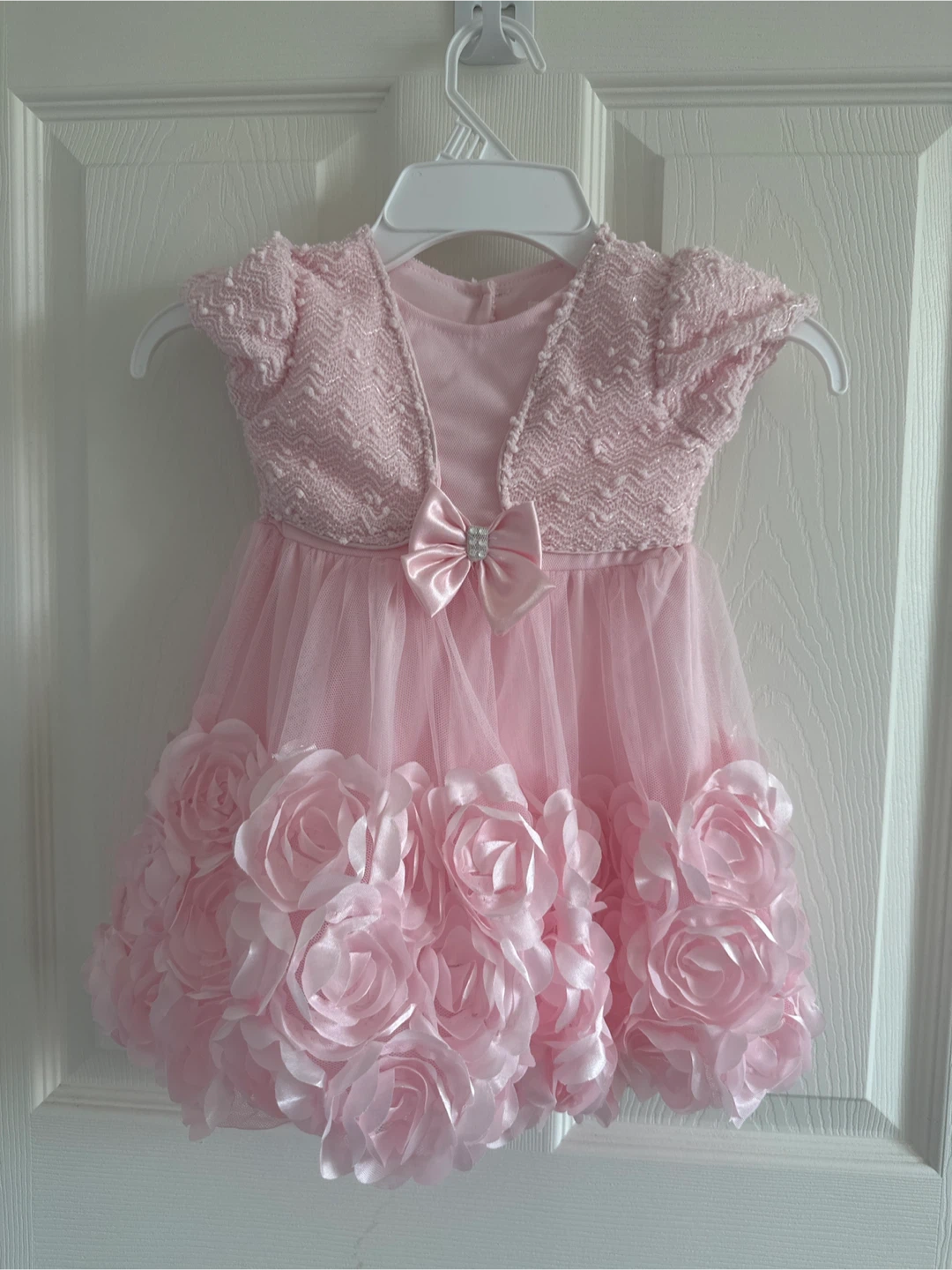 Pink Baby Dress with Roses