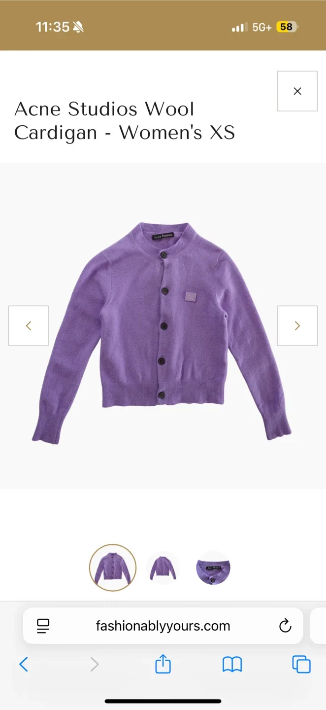 Brand new Acne Wool Cardigan - Women's XS thumbnail