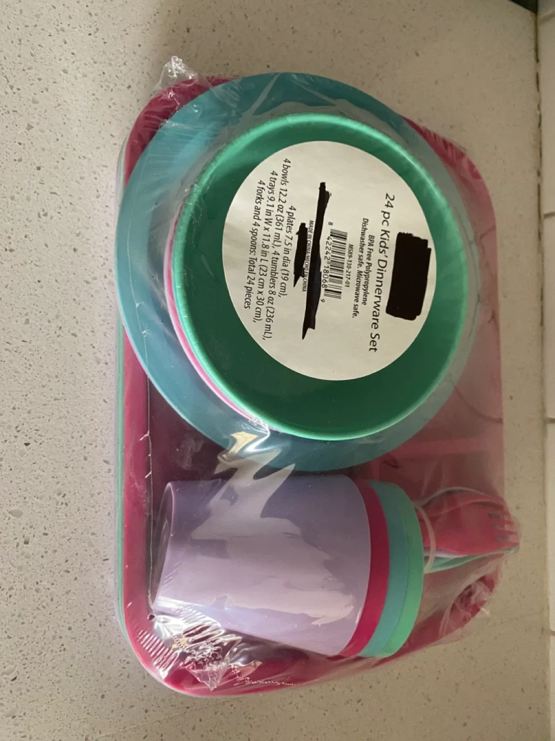 24 pc Kids Dinnerware Set New Unopened thumbnail