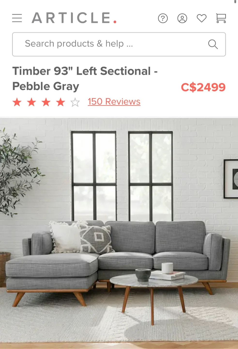 Structube/Article Sectional Sofa image indicator(6)