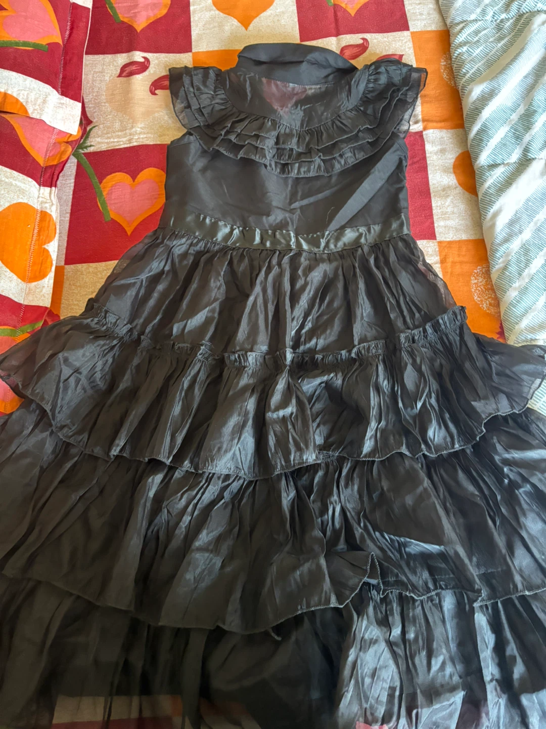 Black Ruffled Tiered Dress - photo 3
