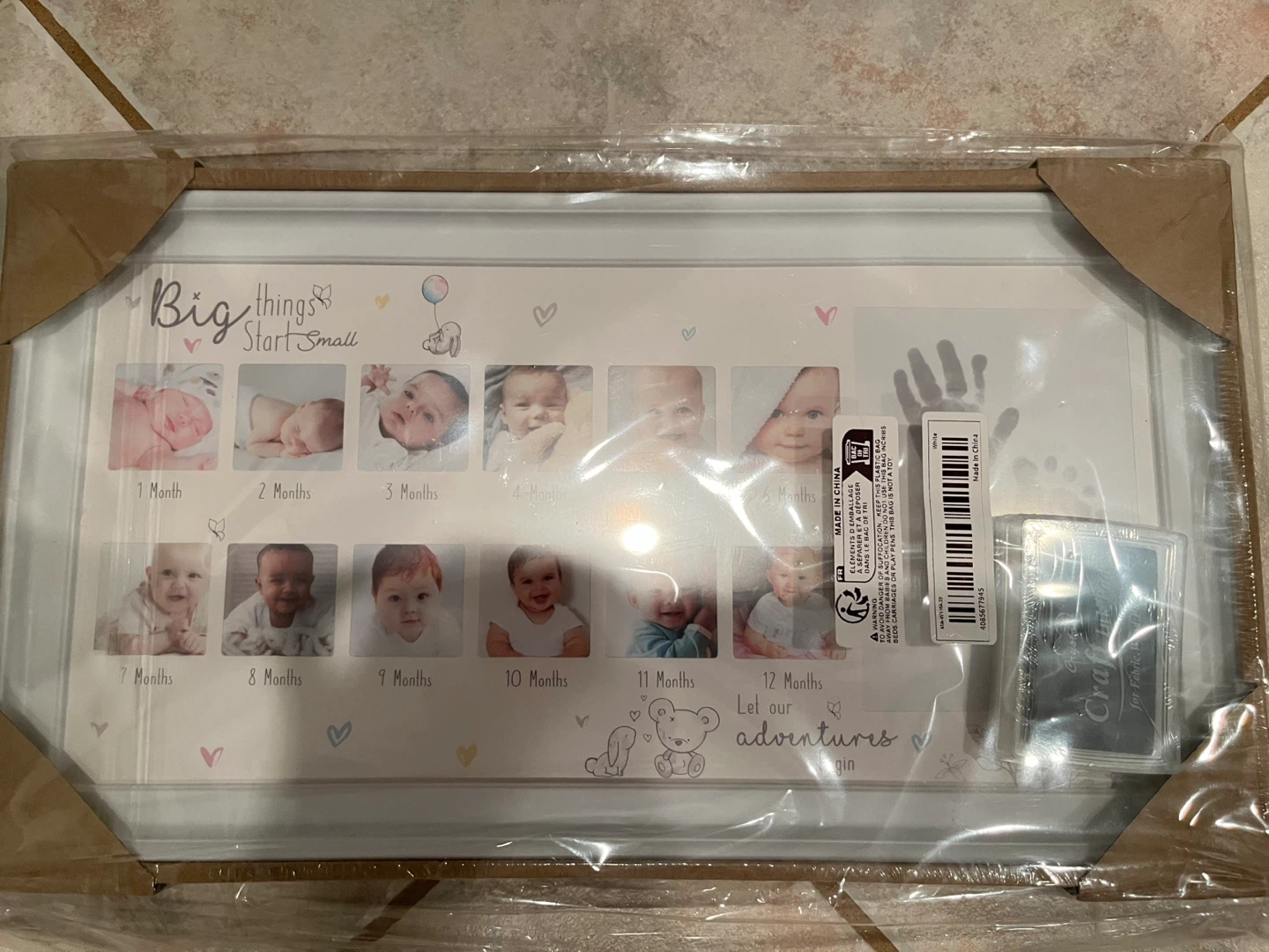 BRAND NEW Baby's First Artwork Keepsake Frame Kit