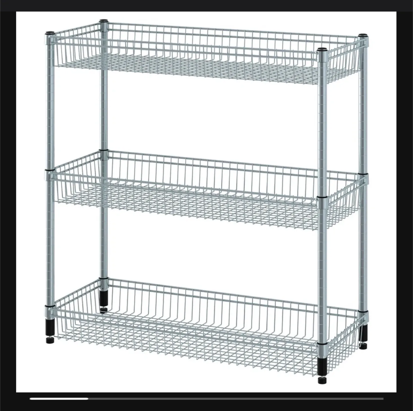 3-Tier Wire Shelving Unit thumbnail
