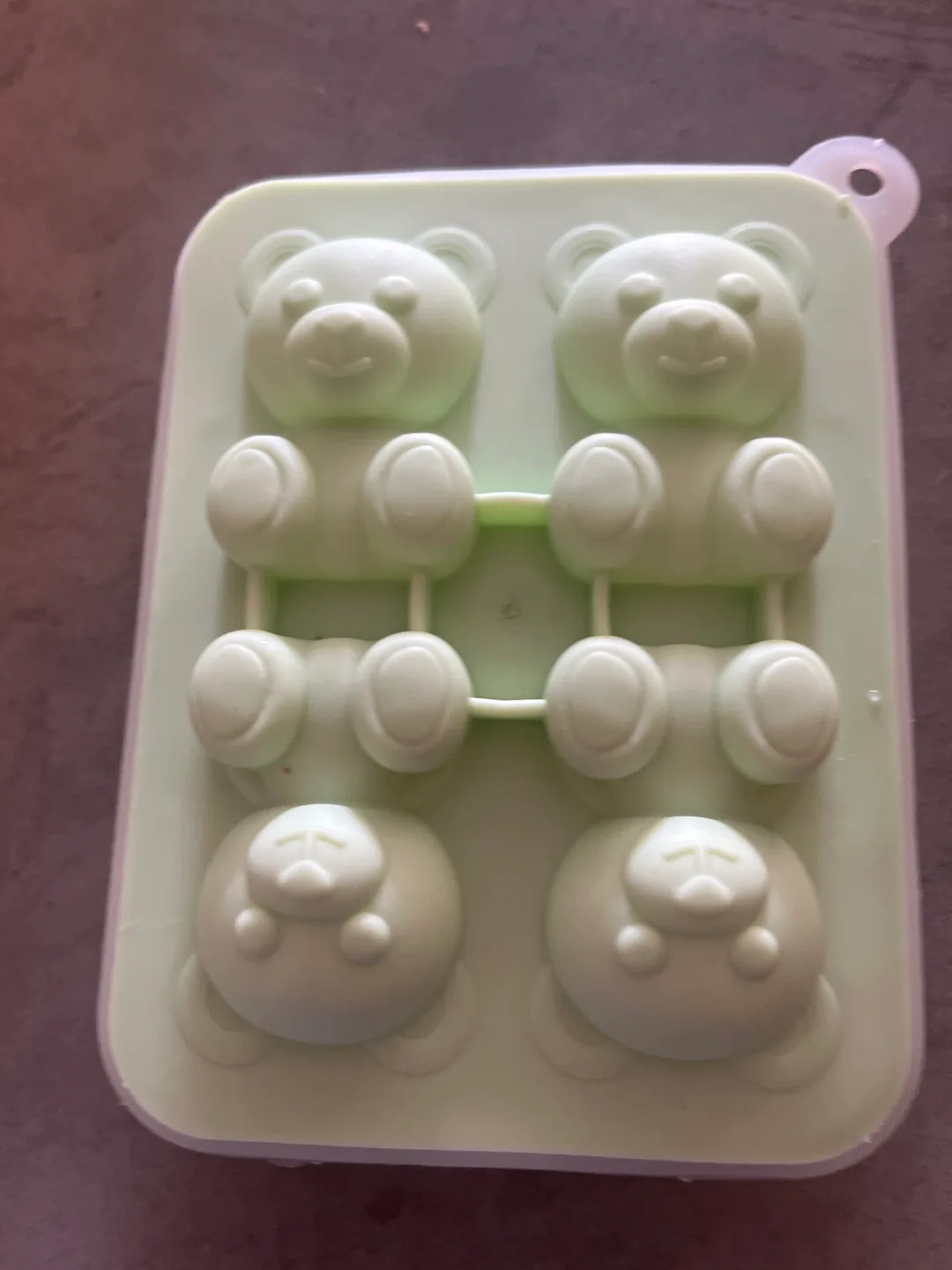 🥕 Teddy Bear Silicone Mold - Light Green 🥕 thumbnail