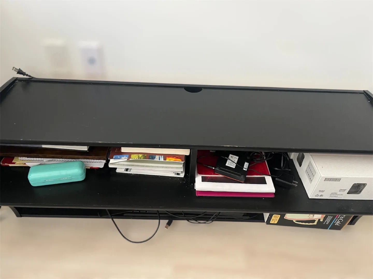 Black TV Stand with Storage thumbnail