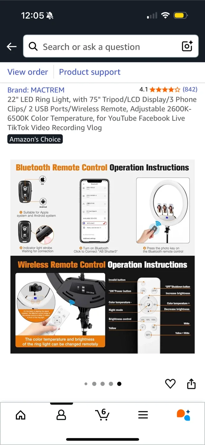 22 inch Ring Light with Tripod Stand image indicator(8)