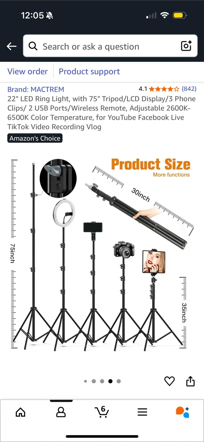 22 inch Ring Light with Tripod Stand image indicator(7)