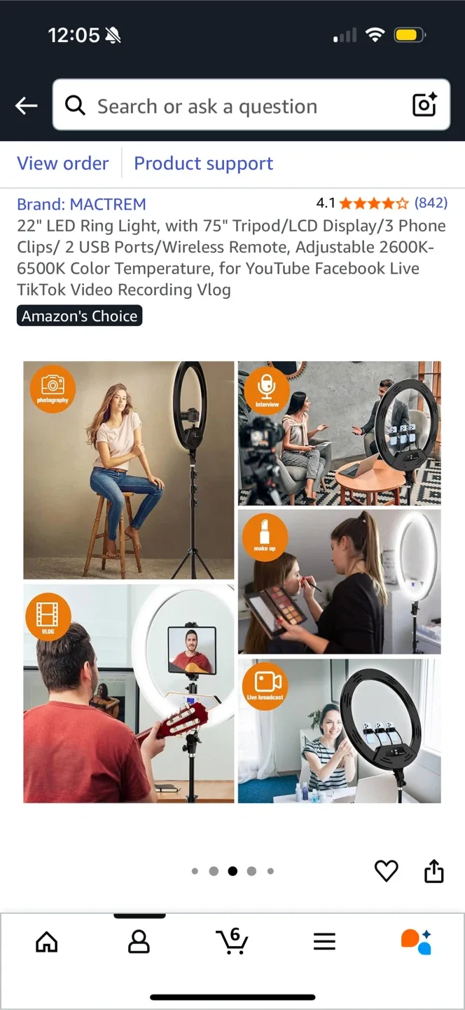 22 inch Ring Light with Tripod Stand image indicator(5)