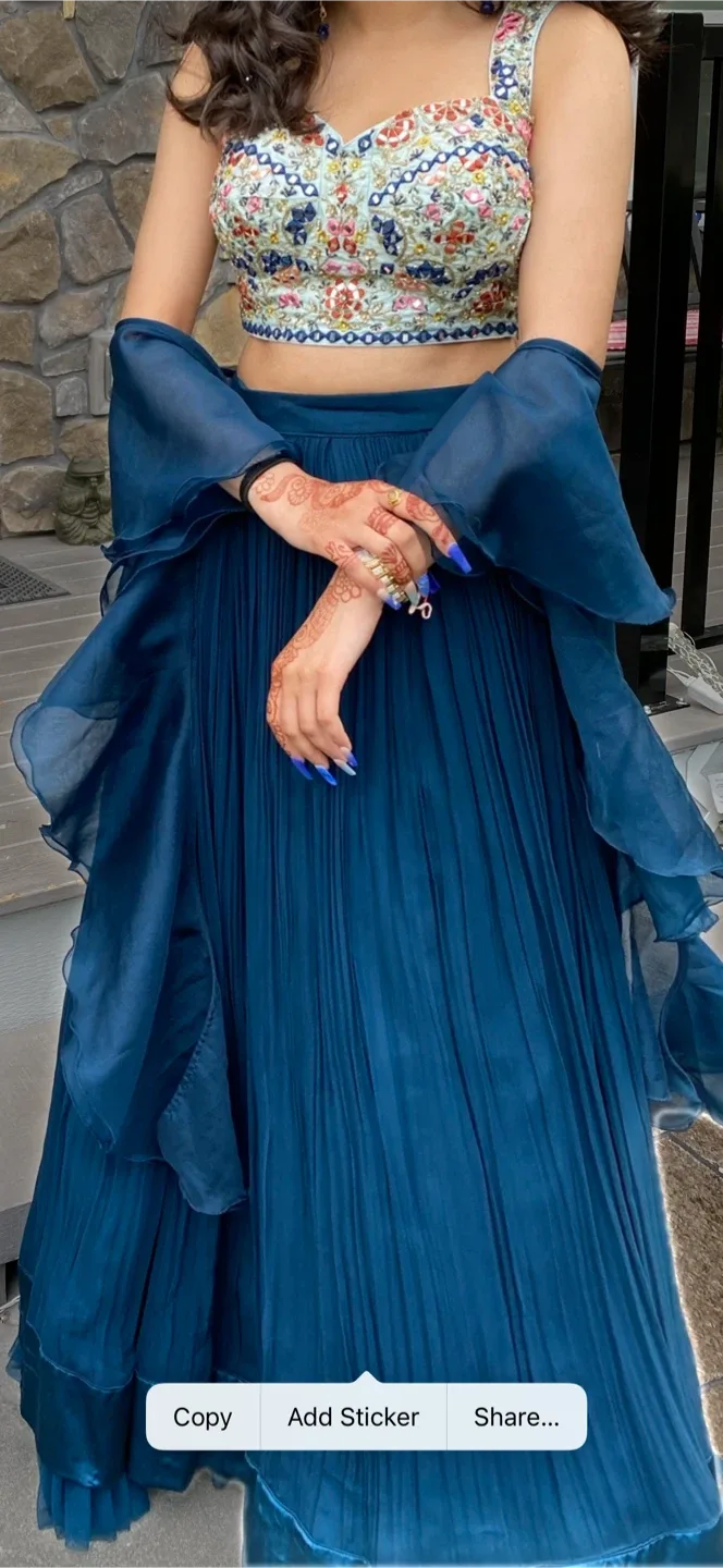 Blue Lehenga Choli Set