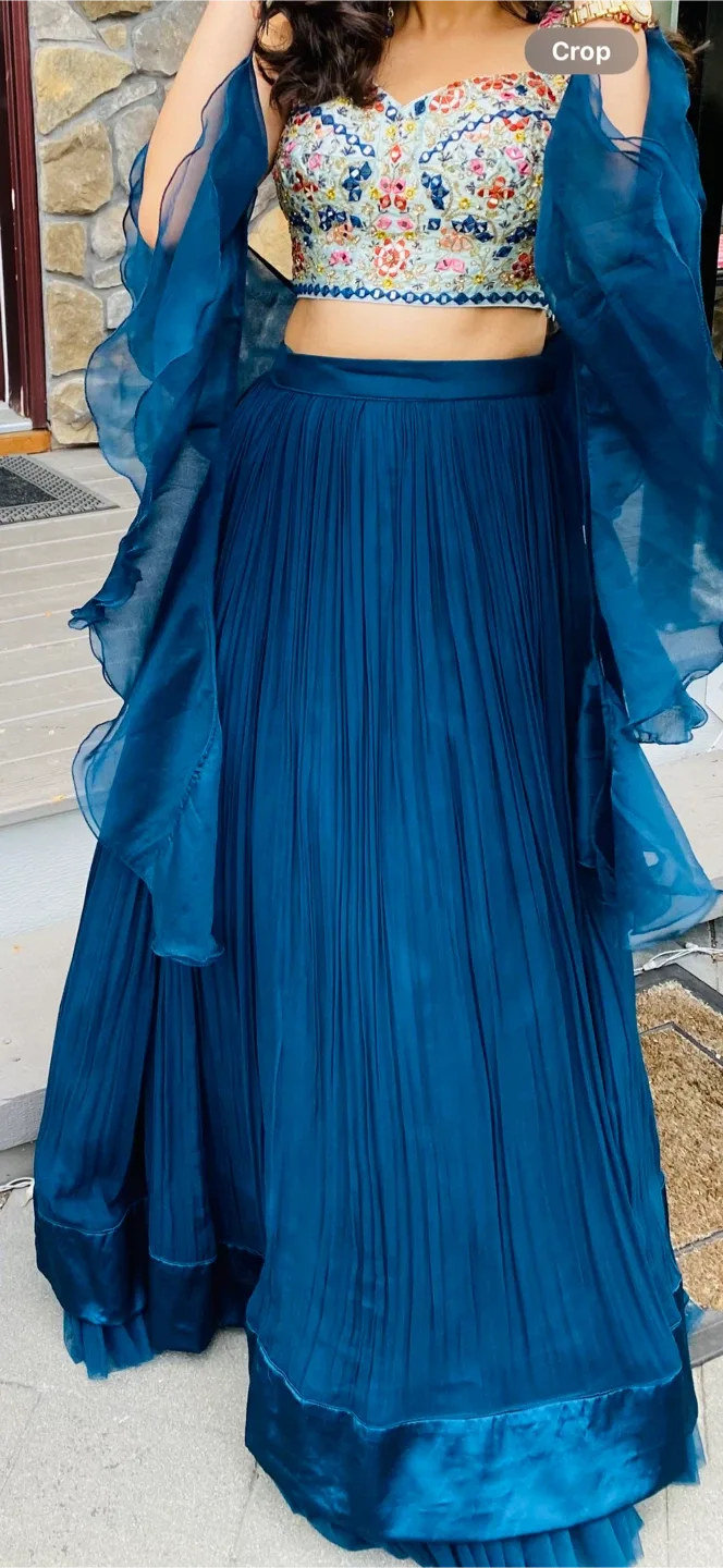 Blue Lehenga Choli Set image indicator(2)
