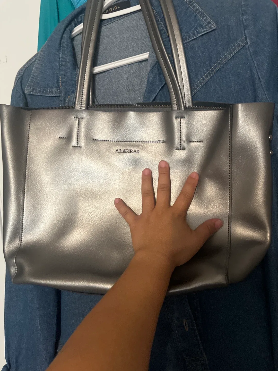 🥕 ALEXRAI Silver Tote Bag 🥕 image indicator(4)