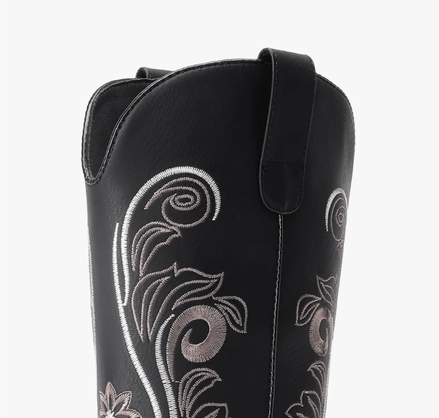 Black Embroidered Cowboy Boots  - Size 8 (New) image indicator(5)