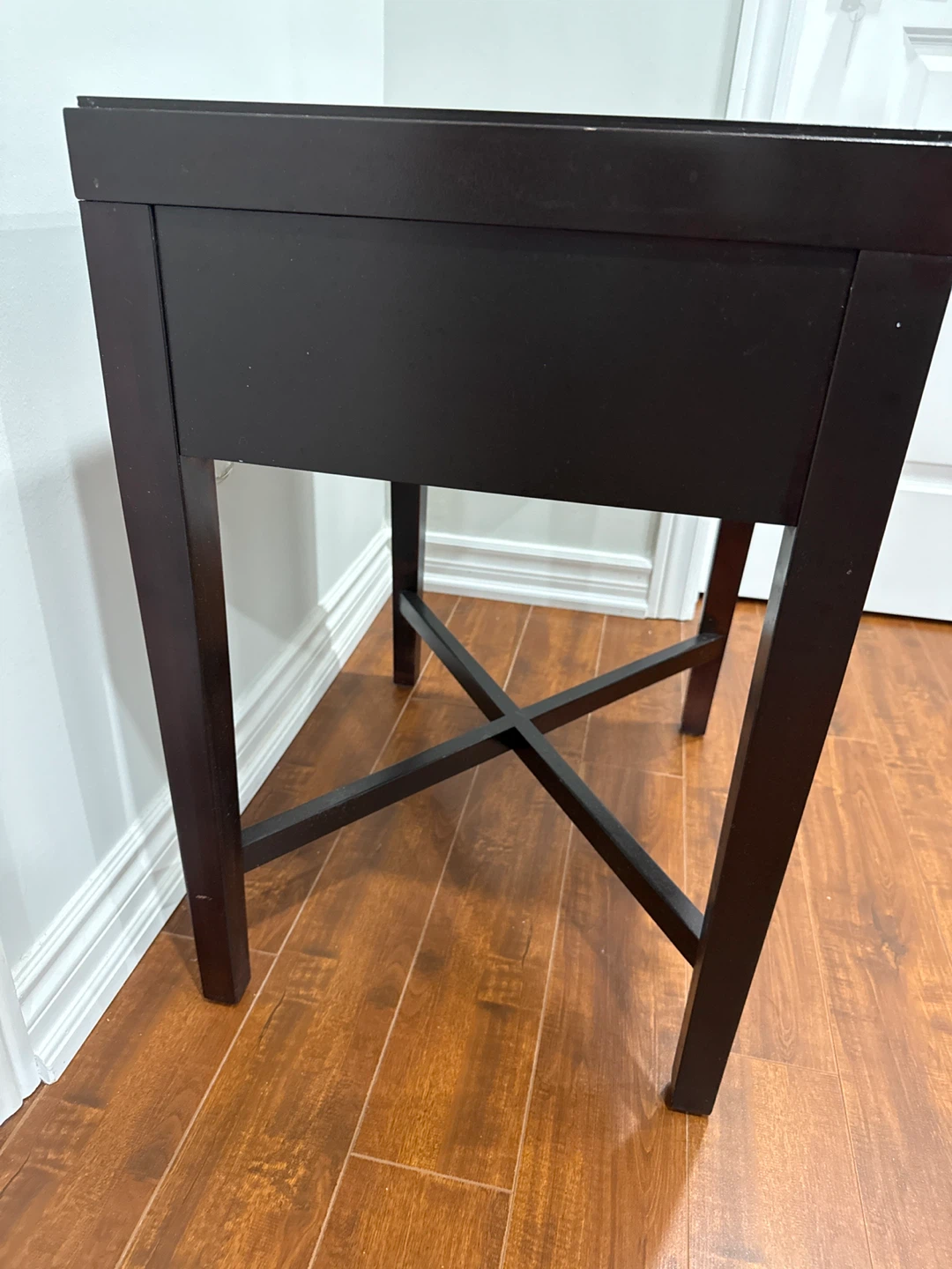 Dark Brown Wood End Table - photo 2