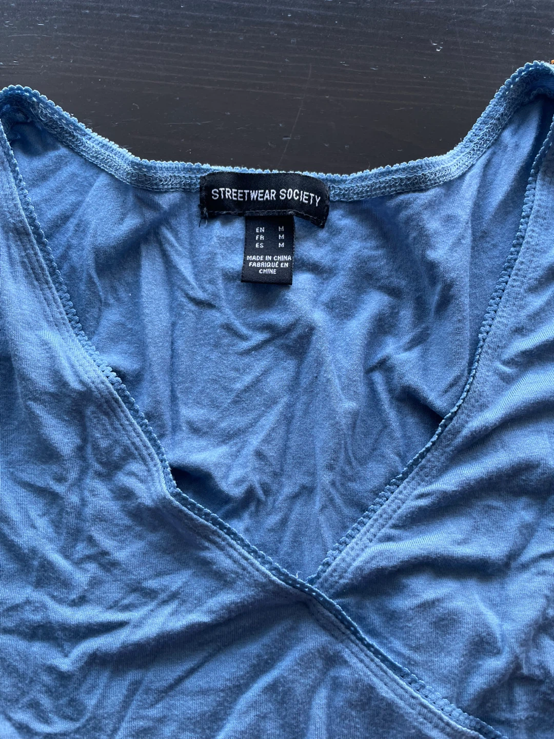 Streetwear Society Blue Wrap Top - Size s 🥕 - photo 2