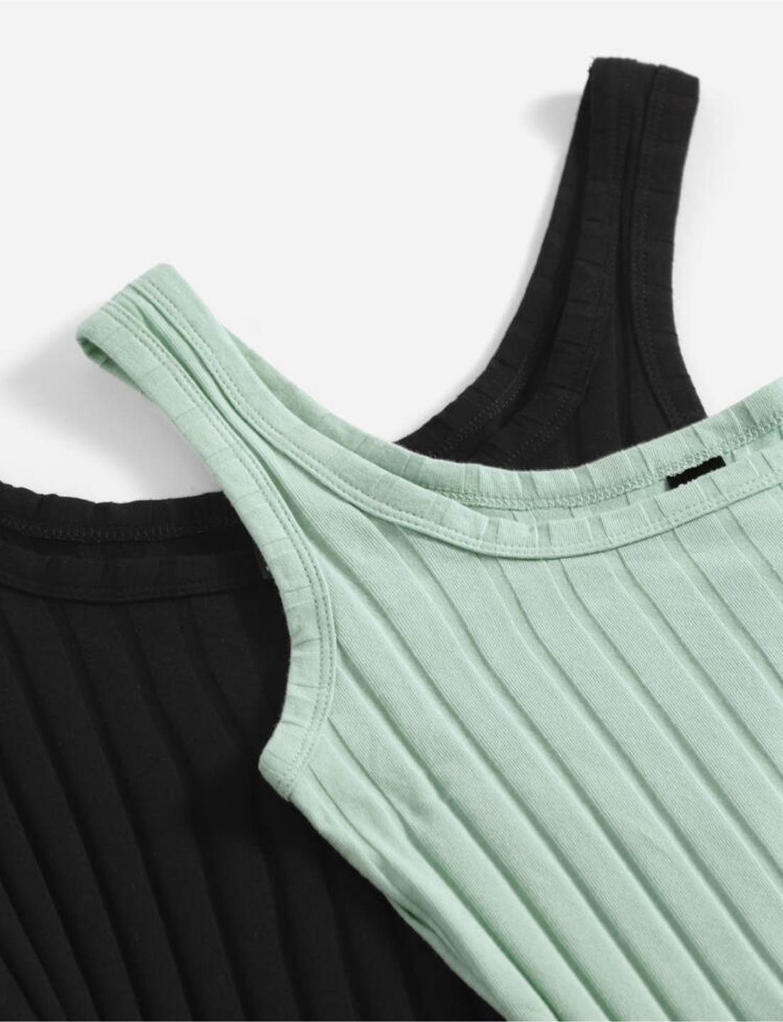 Ribbed Knit Tank Dress - Multicolor - photo 2
