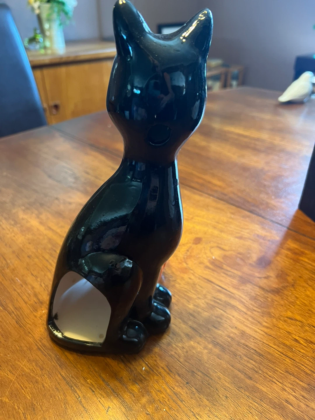 Black Cat Lantern with Pumpkin add a tea light - photo 3