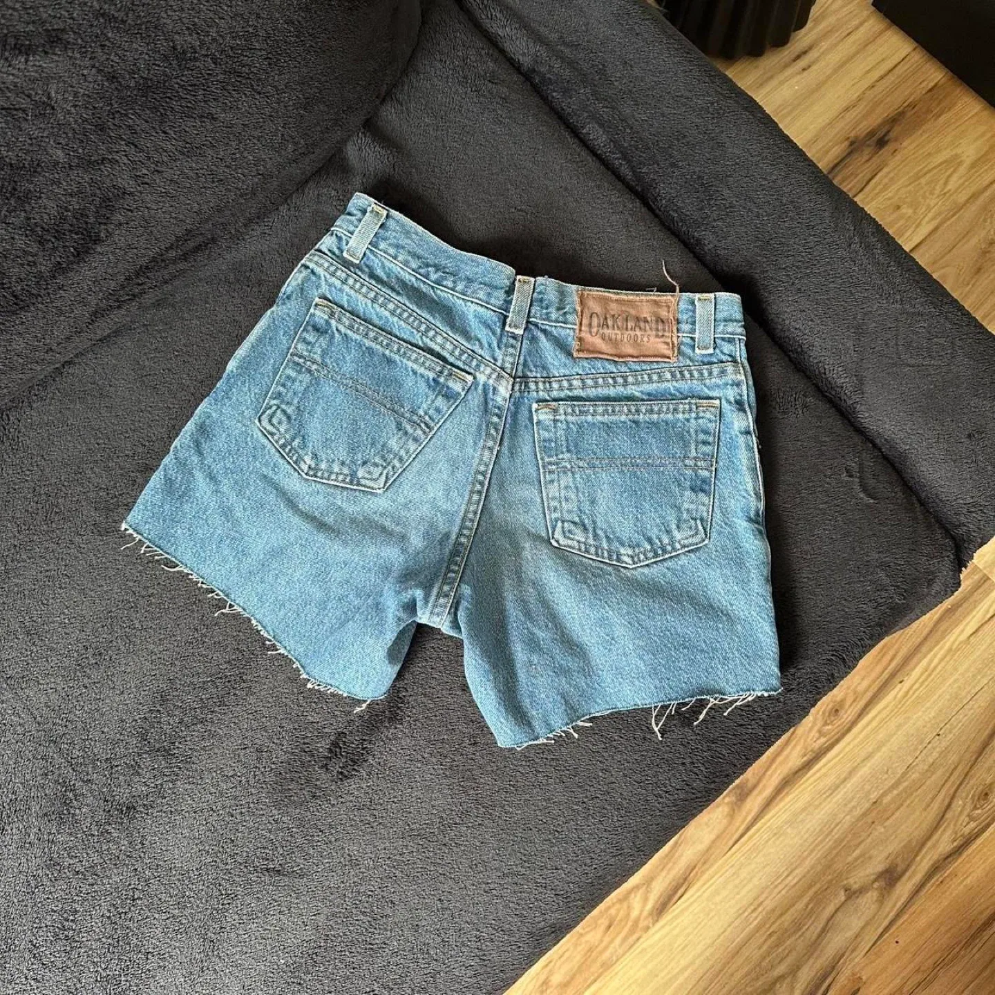 90s high waisted distressed denim shorts