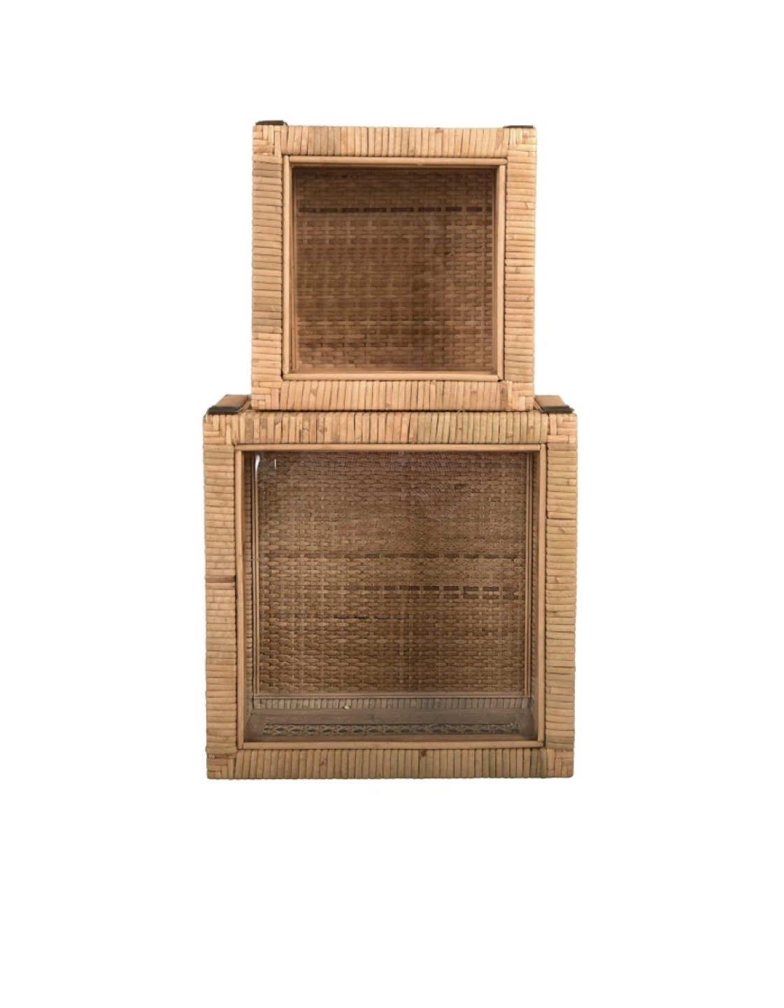 Rattan Storage Boxes with Lids - Set of 2 - photo 3