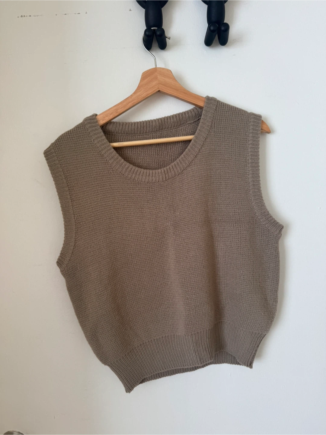 Knit Vest - Size Small, Brown