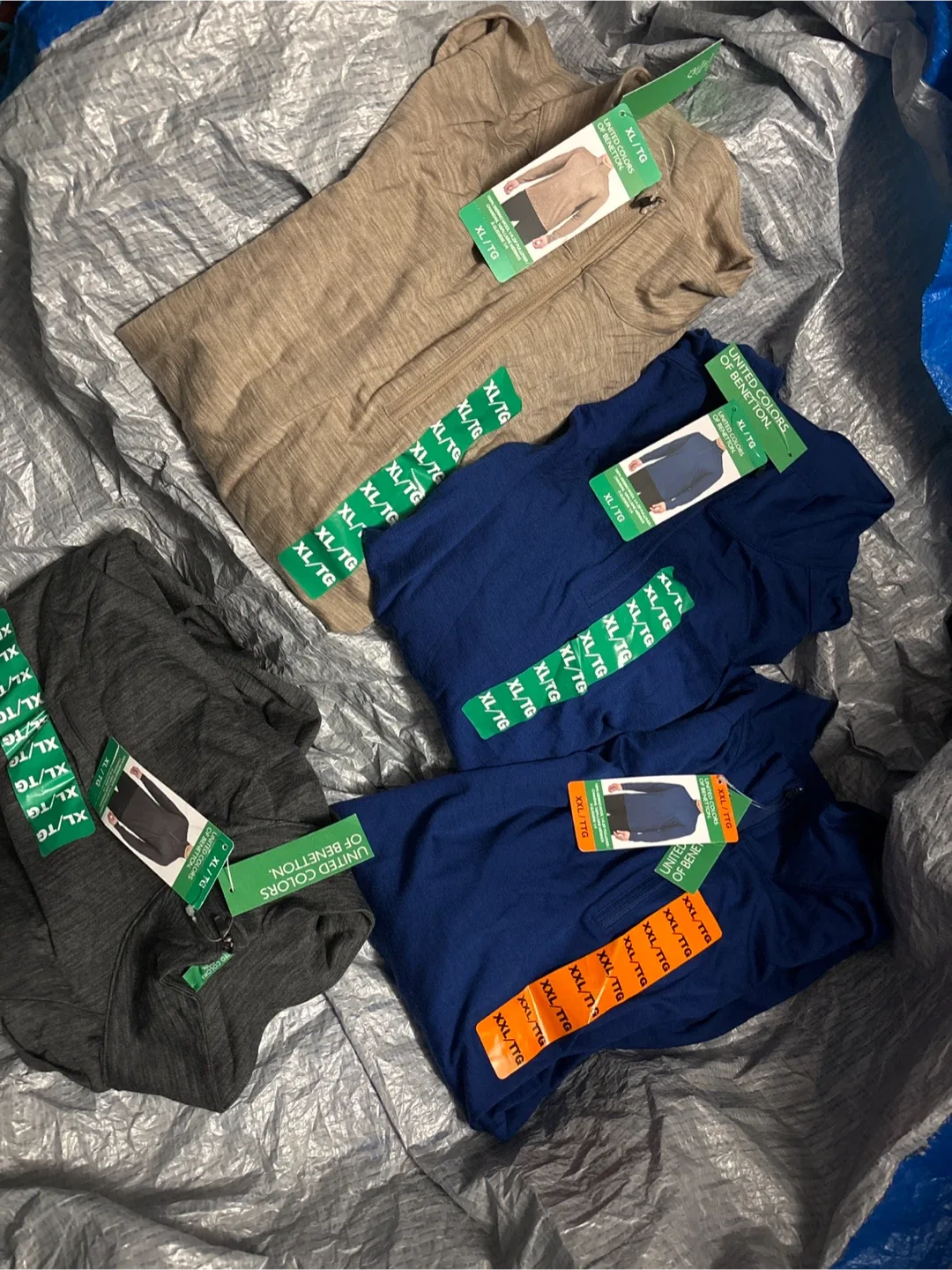 New United Colors of Benetton XL and XXL 1/4 Zip Pullover thumbnail