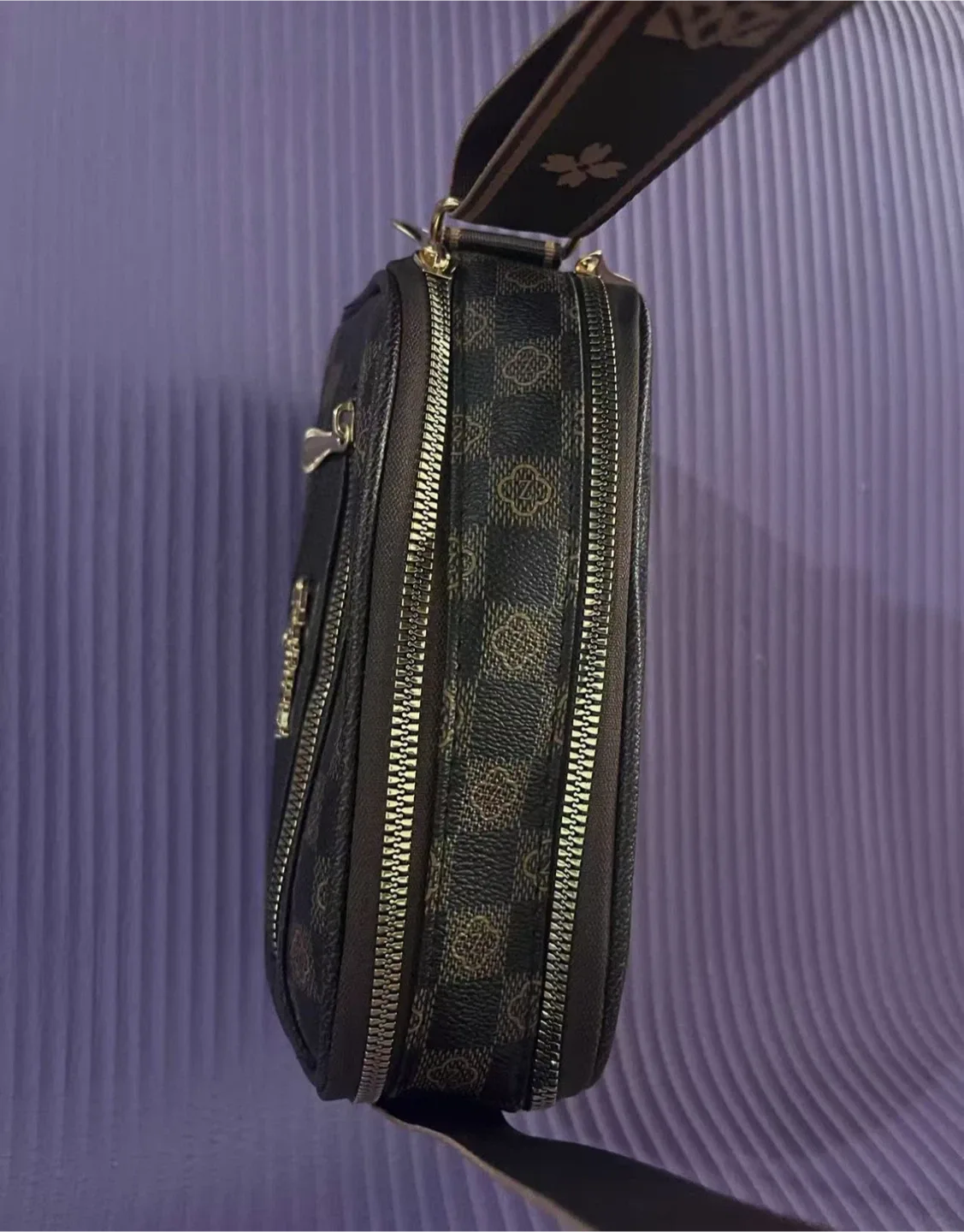 Kayhunzi Brown Patterned Crossbody Bag image indicator(2)