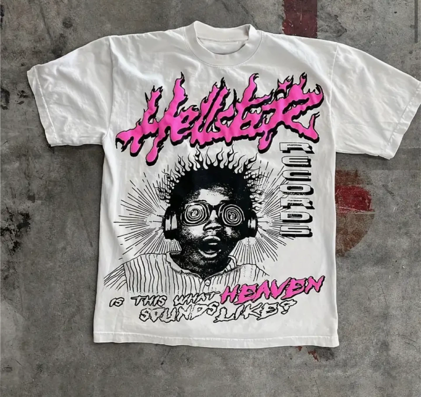 Hellstar Records White Graphic Tee