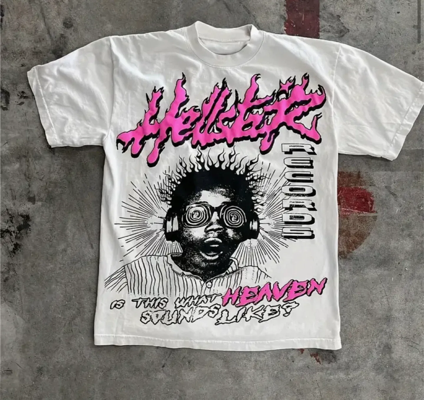 Hellstar Records White Graphic Tee