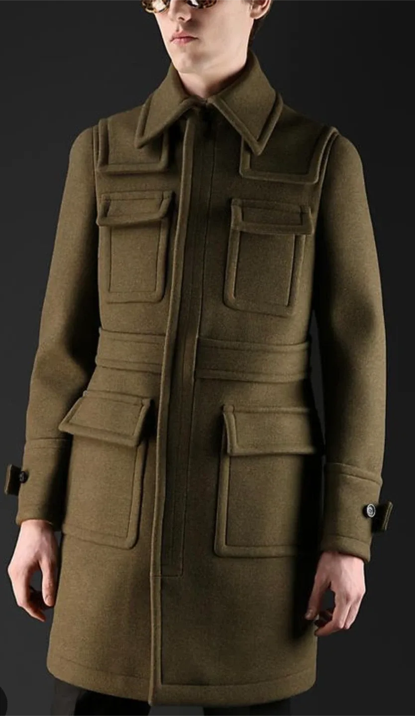 Brown Wool Blend Overcoat thumbnail