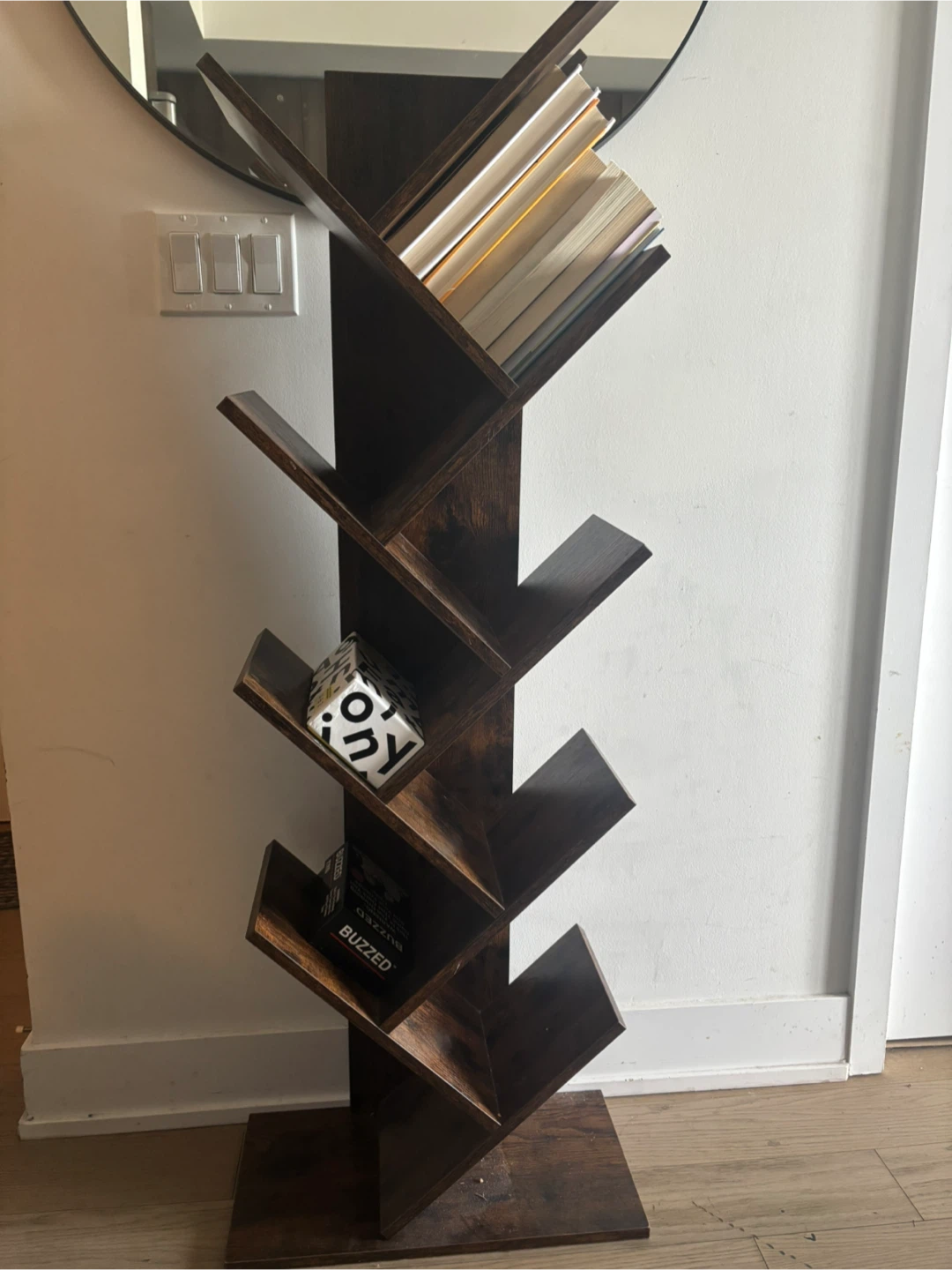 Brown Tree Bookshelf, 5.2 ft, Brown