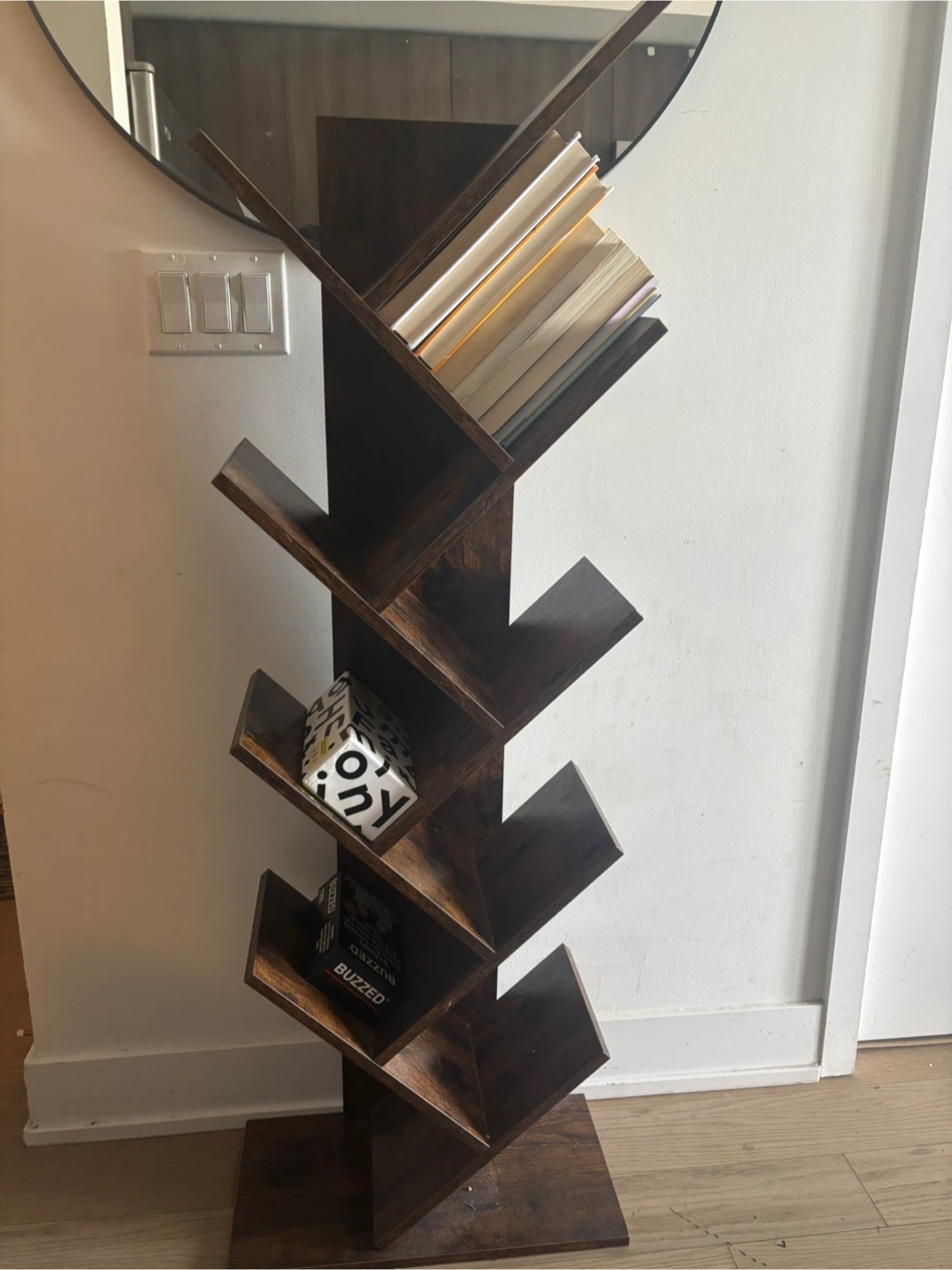 Brown Tree Bookshelf, 5.2 ft, Brown - photo 4