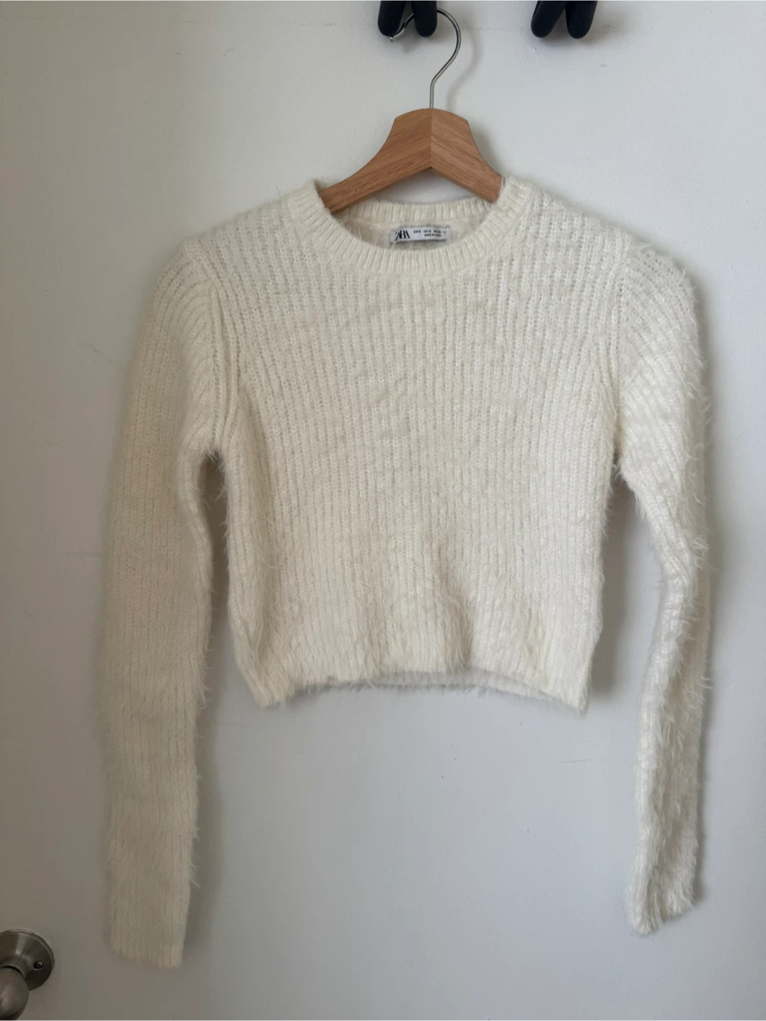 Zara White Knit Sweater - Size Small - photo 2