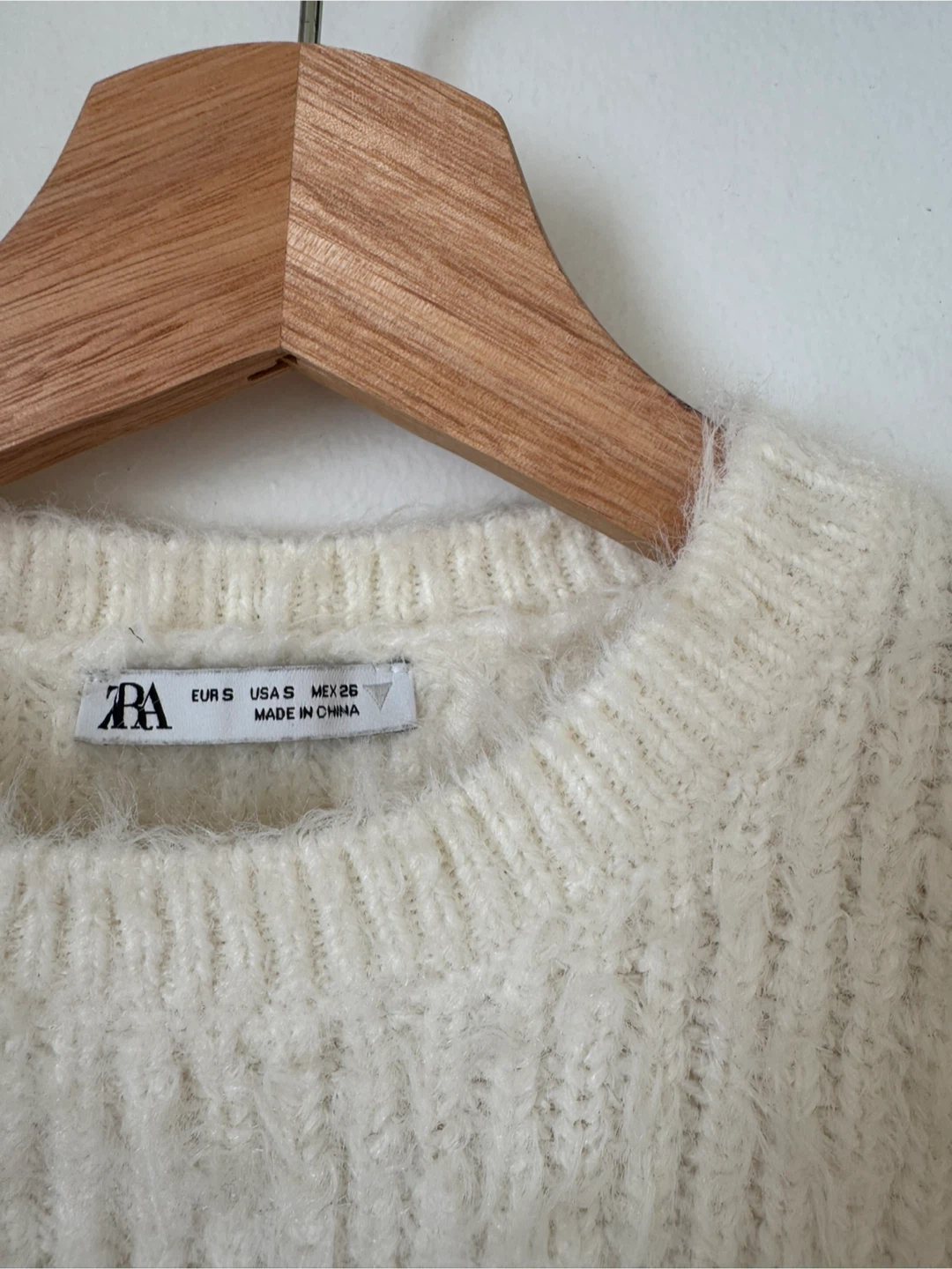 Zara White Knit Sweater - Size Small