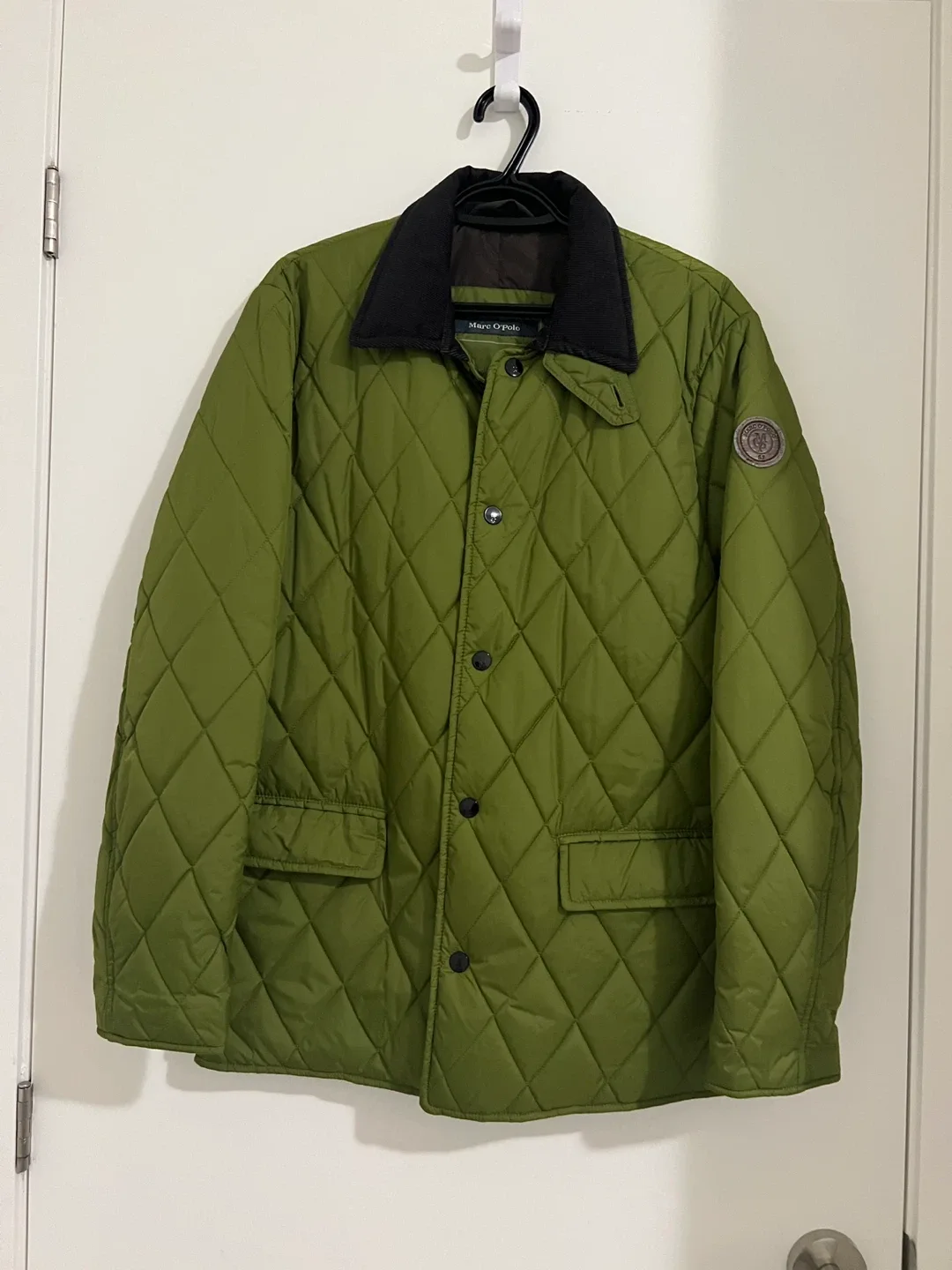 Marc O'Polo Olive Green Quilted Jacket - Size M thumbnail