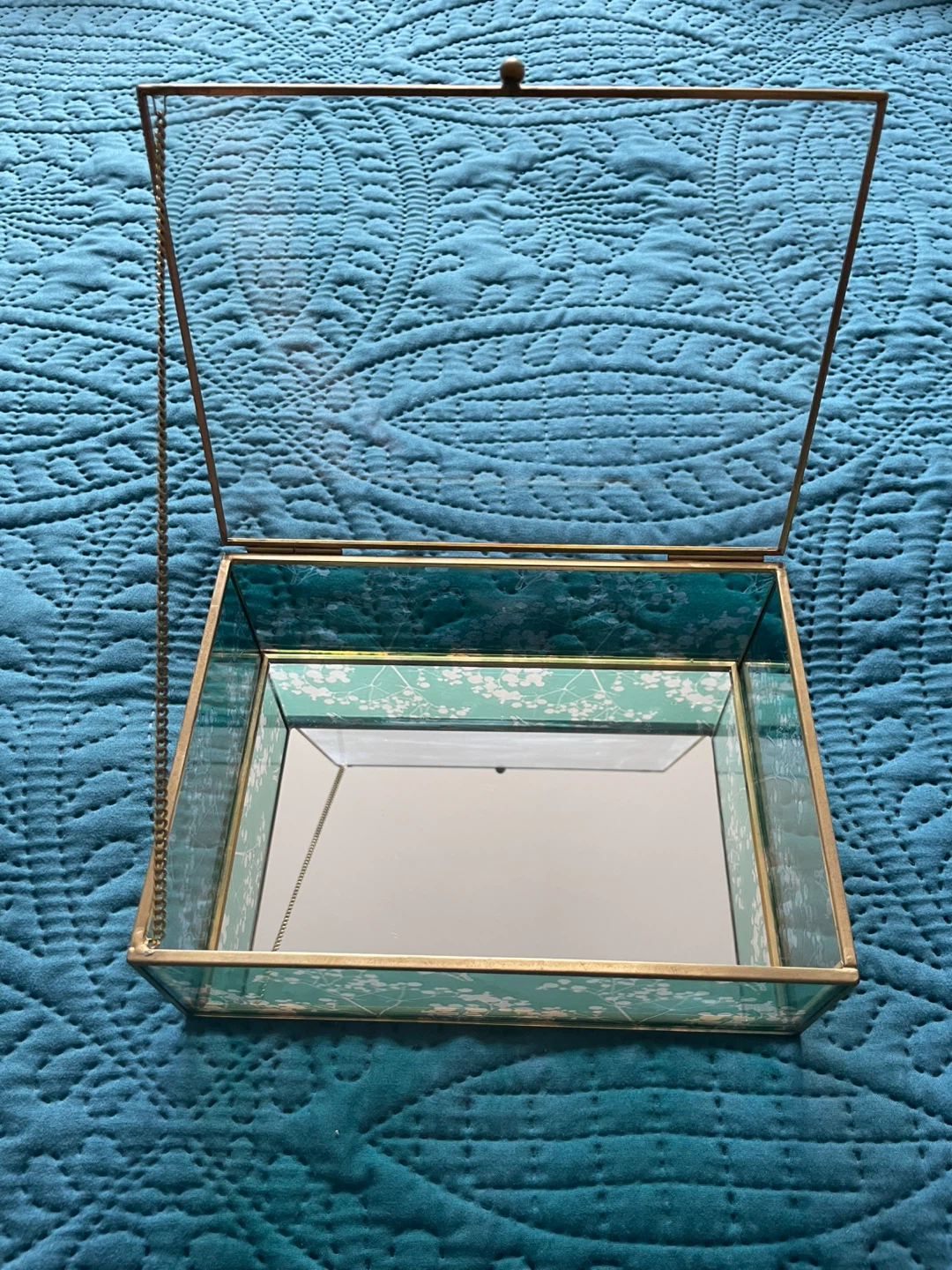Glass Display/Jewelry Box with Hinged Lid - photo 2