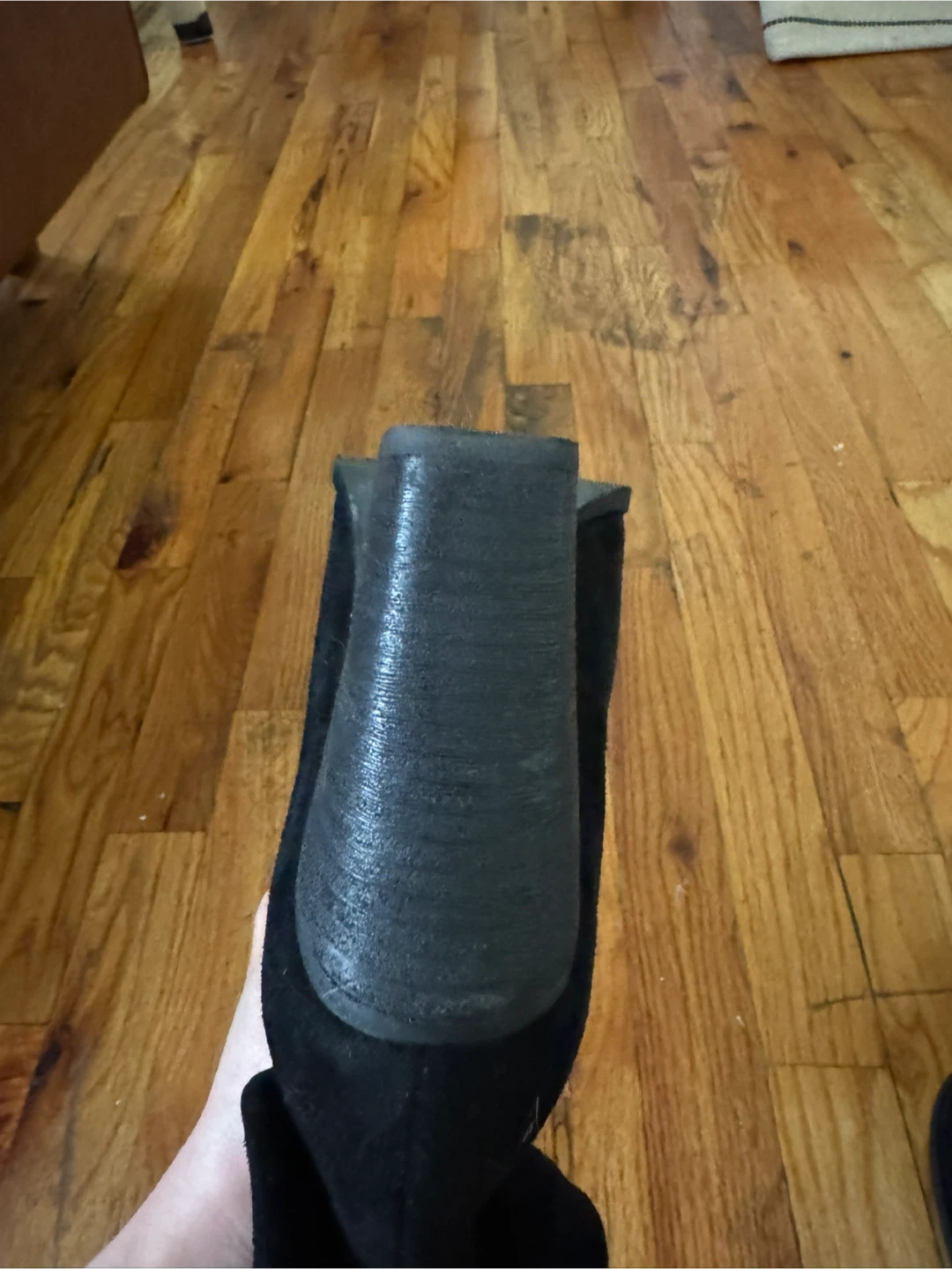 Black real Suede Ankle Boots W7.5 - photo 4