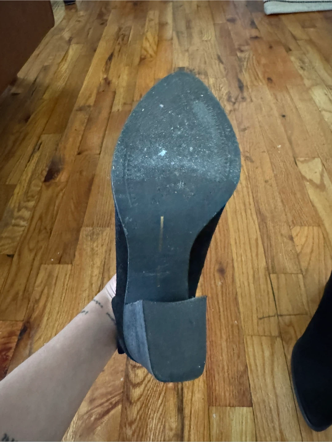 Black real Suede Ankle Boots W7.5 - photo 3